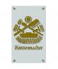 Zunft- Schild - Handwerker-Zeichen - edle Acryl-Kunststoff-Platte mit Beschriftung - Bürstenmacher - 309427