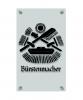 Zunft- Schild - Handwerker-Zeichen - edle Acryl-Kunststoff-Platte mit Beschriftung - Bürstenmacher - 309427