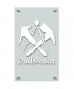 Zunft- Schild - Handwerker-Zeichen - edle Acryl-Kunststoff-Platte mit Beschriftung - Dachdecker - versch. Farben 309452