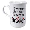 Tasse mit Print für den besten Bruder weiss 57589
