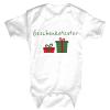 Babystrampler mit Print Weihnachten Geschenketester 12747 weiß Gr. 6-24 Monate