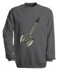 Sweatshirt mit Print - Guitar - S10252 - versch. farben zur Wahl - Gr. grau / XXL