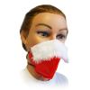 1 FFP2 Maske Weihnachts-Maske in Rot mit Fell - 14987
