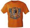 T-Shirt mit Print - Fee - 10898 - ersch. Farben zur Wahl - Gr. S-2XL Orange / L
