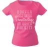 Girly-Shirt mit Print - Dürfen Vegatarier... - G10221 - pink - Gr. XS-XXL