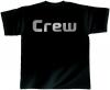 T-Shirt unisex mit Print - Crew - von ROCK YOU MUSIC SHIRTS - mit zweiseitigem Motiv - 10398 schwarz - Gr. S-XXL