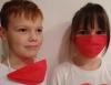 50x Kindermaske, Maske für Kinder - softig & weich in Rot
