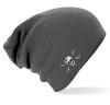 Longbeanie Slouch- Beanie Mütze mit hochwertiger Einstickung - Skull Totenkopf - versch. Farben 54409