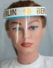 Klarsicht Gesichtschutz Gesichtsvisier aus Kunststoff mit Aufdruck - Berlin weiß