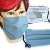 Soft beatembare Maske aus Baumwolle mit zertifiziertem Innenvlies - GRAUBLAU - 15435 + Gratiszugabe