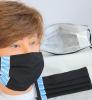 Design Maske aus Baumwolle mit zertifiziertem Innenvlies - Bayerisch Rauten Dunkelblau - 15568 + Gratiszugabe