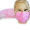 Textil Maske aus Baumwolle mit zertifiziertem Innenvlies - ROSA - 15433 + Gratiszugabe