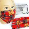 Design Maske aus Baumwolle, mit zertifiziertem Innenvlies  - Bärchen Teddy - 15498 + Gratiszugabe