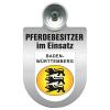 Einsatzschild mit Saugnapf - Pferdebesitzer im Einsatz - 393830 incl. Regionenwappen nach Wahl