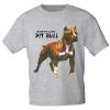 T-Shirt mit Print American Pit Bull 10204 Gr. grau / XXL