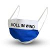 Textil Design Maske aus Baumwolle mit zertifiziertem Innenvlies - VOLL IM WIND + Gratiszugabe