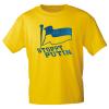 T-Shirt Unisex mit Print - UKRAINE - Gelb Gr. XL