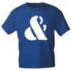 Marken T-Shirt mit Print Zeichen - & - 85125 Royalblau Gr. S-3XL