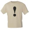 Marken T-Shirt mit Print Buchstabe - ! Ausrufezeichen - 85121 Natur Gr. S-3XL