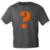 Marken T-Shirt mit Print Buchstabe Zeichen - ? Fragezeichen - 85121 Anthrazit Gr. S-3XL