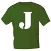 Marken T-Shirt mit Print Buchstabe - J - 85121 Dunkelgrün Gr. S-3XL