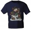 T-Shirt mit Print - Schneemann Snowman Rentier - 10417 - S-XXL