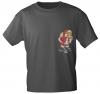 T-Shirt mit Print - Bär - Weihnachten - 12484 - versch. Farben zur Wahl - grau / XL