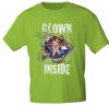 T-Shirt mit Print - Karneval - Clown Inside - 09523 - versch. Farben zur Wahl - Gr. S-2XL