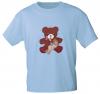 T-Shirt mit Print - Teddy Bär - 06948 - versch. Farben zur Wahl - hellblau / L