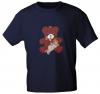 T-Shirt mit Print - Teddy Bär - 06948 - versch. Farben zur Wahl - Navy / XL
