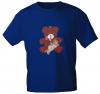 T-Shirt mit Print - Teddy Bär - 06948 - versch. Farben zur Wahl - Royal / XL