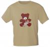 T-Shirt mit Print - Teddy Bär - 06948 - versch. Farben zur Wahl - samt  / L