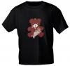 T-Shirt mit Print - Teddy Bär - 06948 - versch. Farben zur Wahl - schwarz / XL