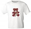T-Shirt mit Print - Teddy Bär - 06948 - versch. Farben zur Wahl - weiß / XL
