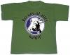 T Shirt mit Print - Bei uns ist alles Kuh(l) - TW134 grün - Gr. M
