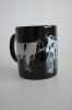 Tasse Kaffeebecher mit Print Kuh Bulle Rind Ochse 57431 schwarz