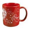 Tasse mit Print Liebesengel Kuss Portrait rot 57462