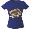 Girly-Shirt mit Print - Tiger - 10973 - versch. farben zur Wahl - Gr. S-XXL Royal / M