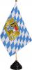 Tischflagge - Bayern Wappen - 07557 blau-weiß