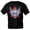 T-Shirt mit Print Totenkopf Skull Life is to short - 10223 schwarz Gr. XXL