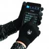 Touch-Handschuhe mit Einstickung - Husky - 31652-5 schwarz Gr. S/M
