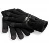 Touch-Handschuhe mit Einstickung - Totenkopf Skull - 31652/2 schwarz Gr. L/XL