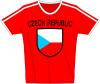 T-Shirt mit Print - Czech - Tschechien - 76472 - rot - Gr. M