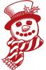 Wandtattoo Dekorfolie Schneemann WD0804 -  verschiedene Farben und Größen zur Wahl