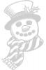 Wandtattoo Dekorfolie Schneemann WD0804 -  verschiedene Farben und Größen zur Wahl
