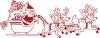 Wandtattoo Dekorfolie Weihnachtsmann mit Schlitten WD0807 -  verschiedene Farben zur Wahl