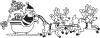 Wandtattoo Dekorfolie Weihnachtsmann mit Schlitten WD0807 -  verschiedene Farben zur Wahl