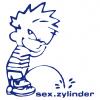 Pinkelmännchen Applikations-Aufkleber - sex.zylinder - 303605 Gr. ca. 15cm