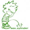 Pinkelmännchen Applikations-Aufkleber - sex.zylinder - 303605 Gr. ca. 15cm