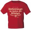 T-Shirt mit Print - Unterwegs im Namen des Königs - 09746 rot - Gr. L